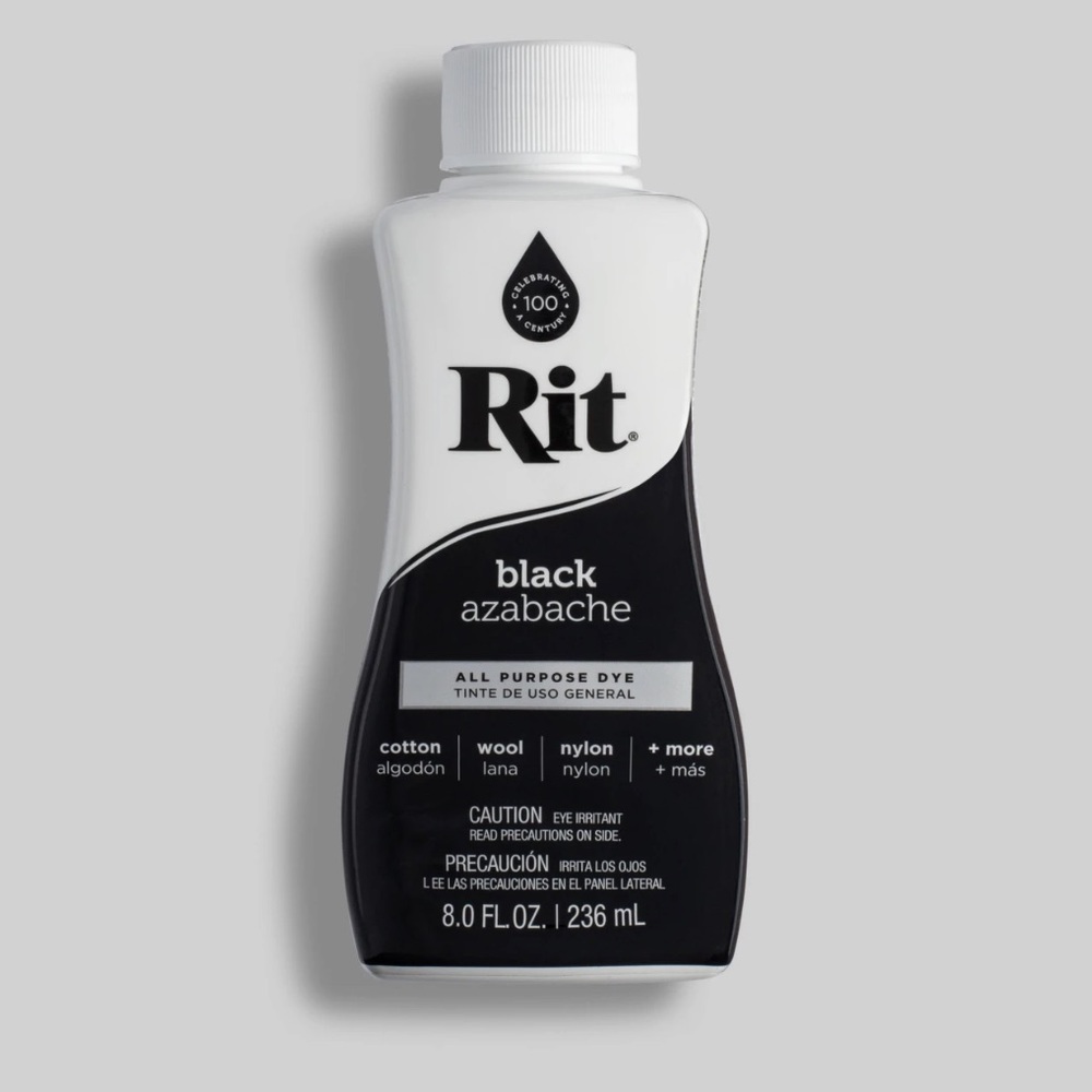RIT: Black All-Purpose Liquid Fabric Dye (8oz)